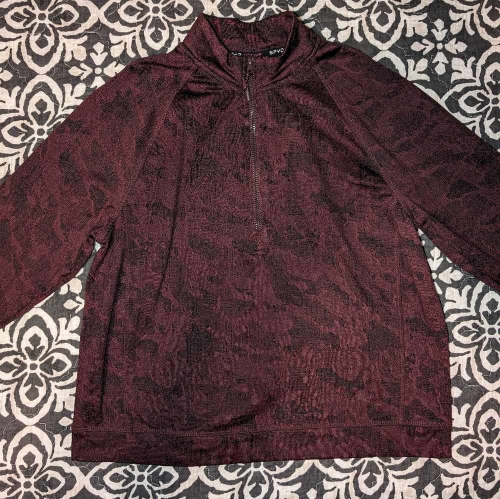 Medium Spyder Active Maroon Camo Pullover